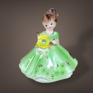 Josef Originals August Peridot Birthstone Doll Mid Century 1950s 1960s
